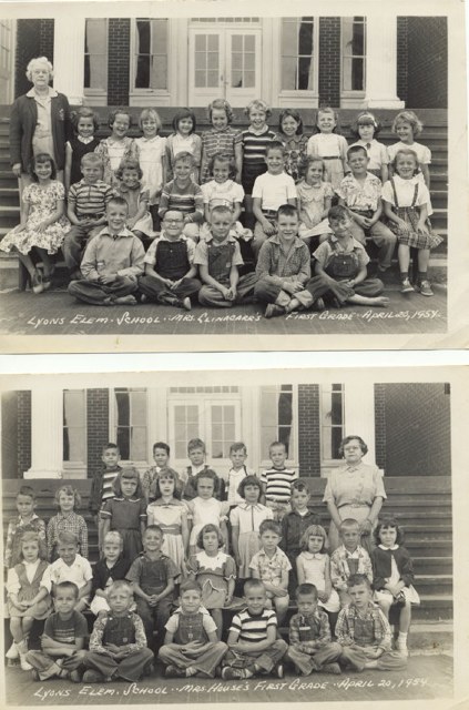 Mrs. Carr’s class above and Mrs. House’s class below, April 20, 1954