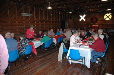 The rustic original wood floors made a great setting for the get together.