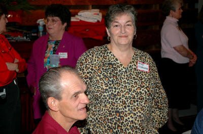 Kathleen Jarrell is always smiling when reunited with her school chums.