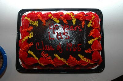Does the reunion planning committee go all out or what? Great cake.