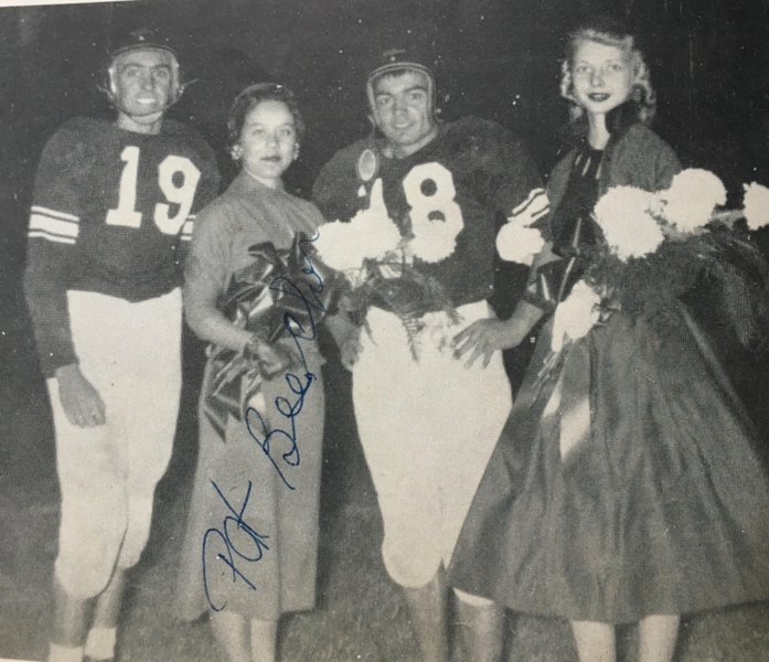 1955 Homecoming Court - Jimmy Price, Pat Beecher, Vernon Kennedy, Betty Page