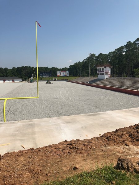 Preparing Booster Stadium for the new turf, 2019.