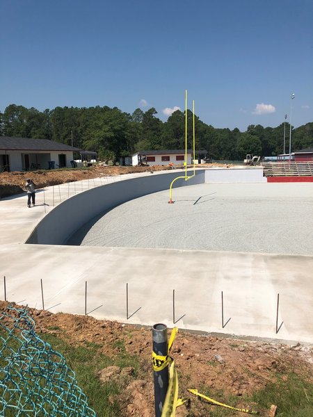 Preparing Booster Stadium for the new turf, 2019.