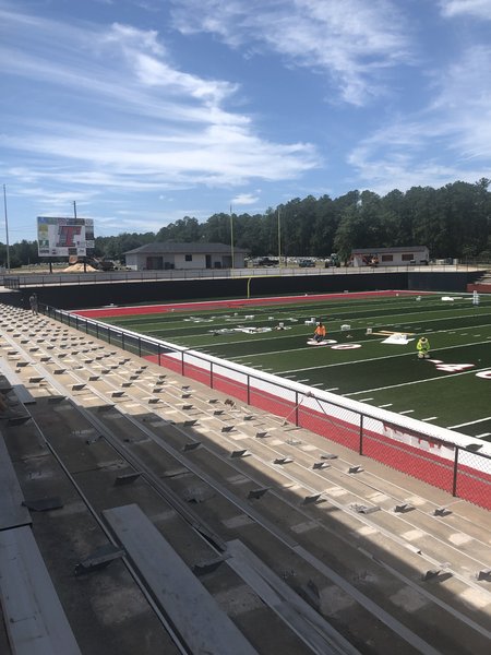 The new turf at Booster Stadium, 2019.